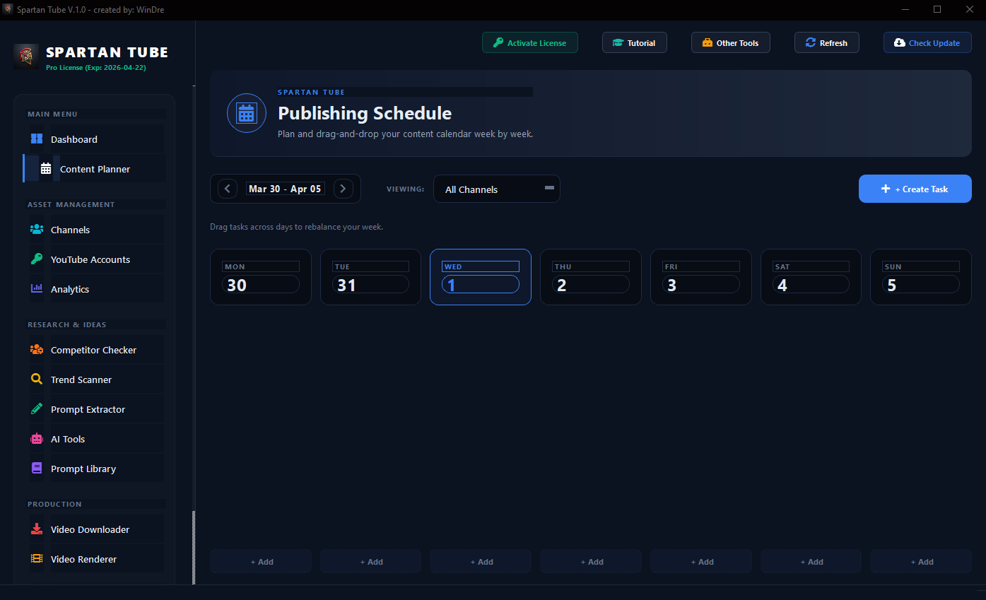Content Planner Spartan Tube