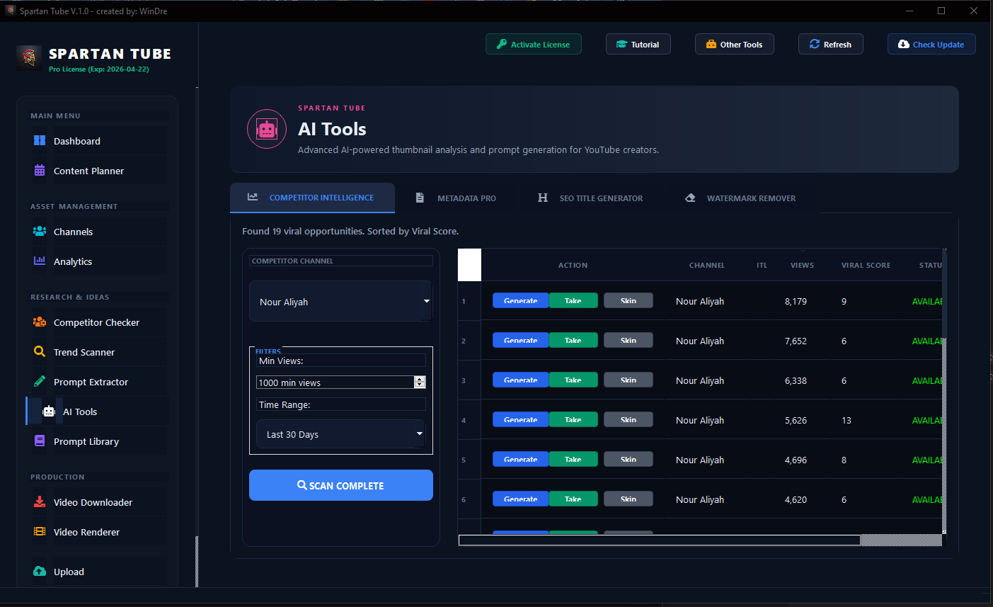 AI Tools Spartan Tube